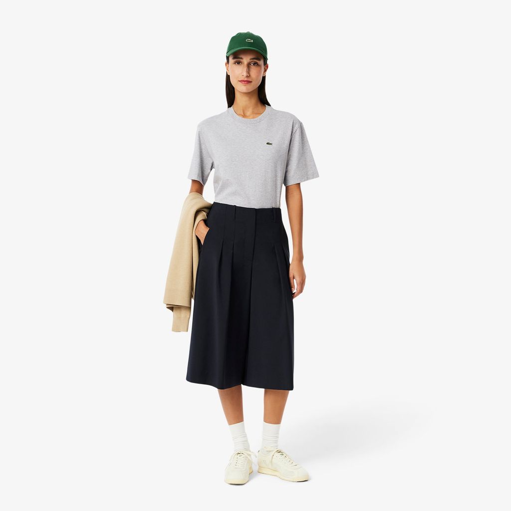 Áo Thun Lacoste Nữ Dáng Rộng Mái Chất Liệu Cotton Mềm