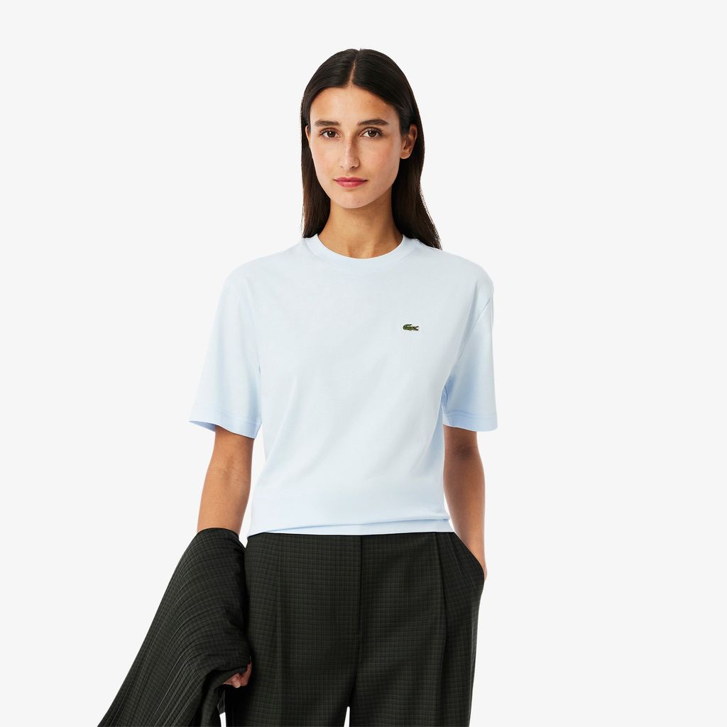 Áo Thun Lacoste Nữ Dáng Rộng Mái Chất Liệu Cotton Mềm