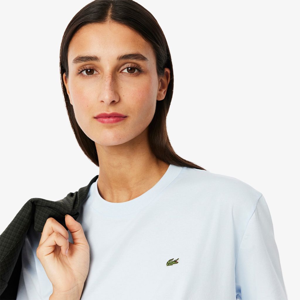 Áo Thun Lacoste Nữ Dáng Rộng Mái Chất Liệu Cotton Mềm