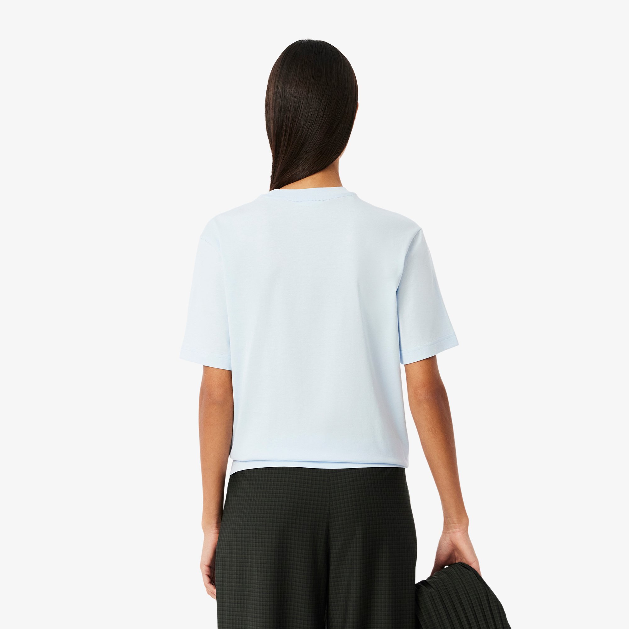 Áo Thun Lacoste Nữ Dáng Rộng Mái Chất Liệu Cotton Mềm