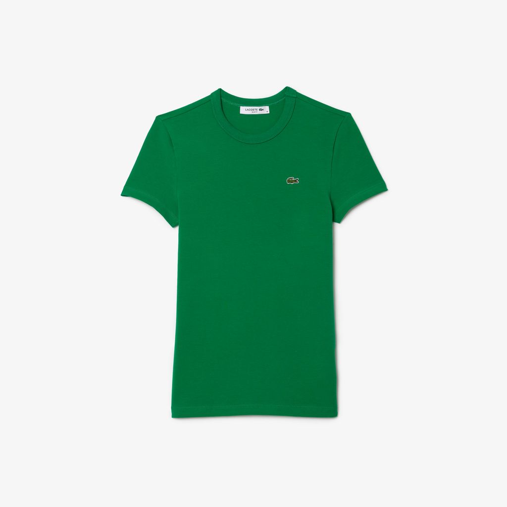 Áo Thun Lacoste Nữ Ôm Dáng Chất Liệu Cotton Co Dãn
