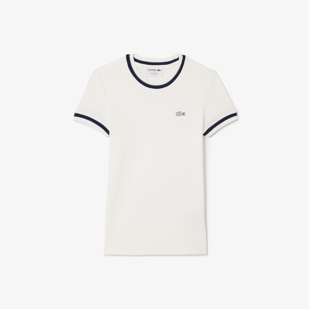 Áo Thun Lacoste Nữ Piqué Ôm Dáng Sản Xuất Tại Pháp Chất Liệu Co Giãn