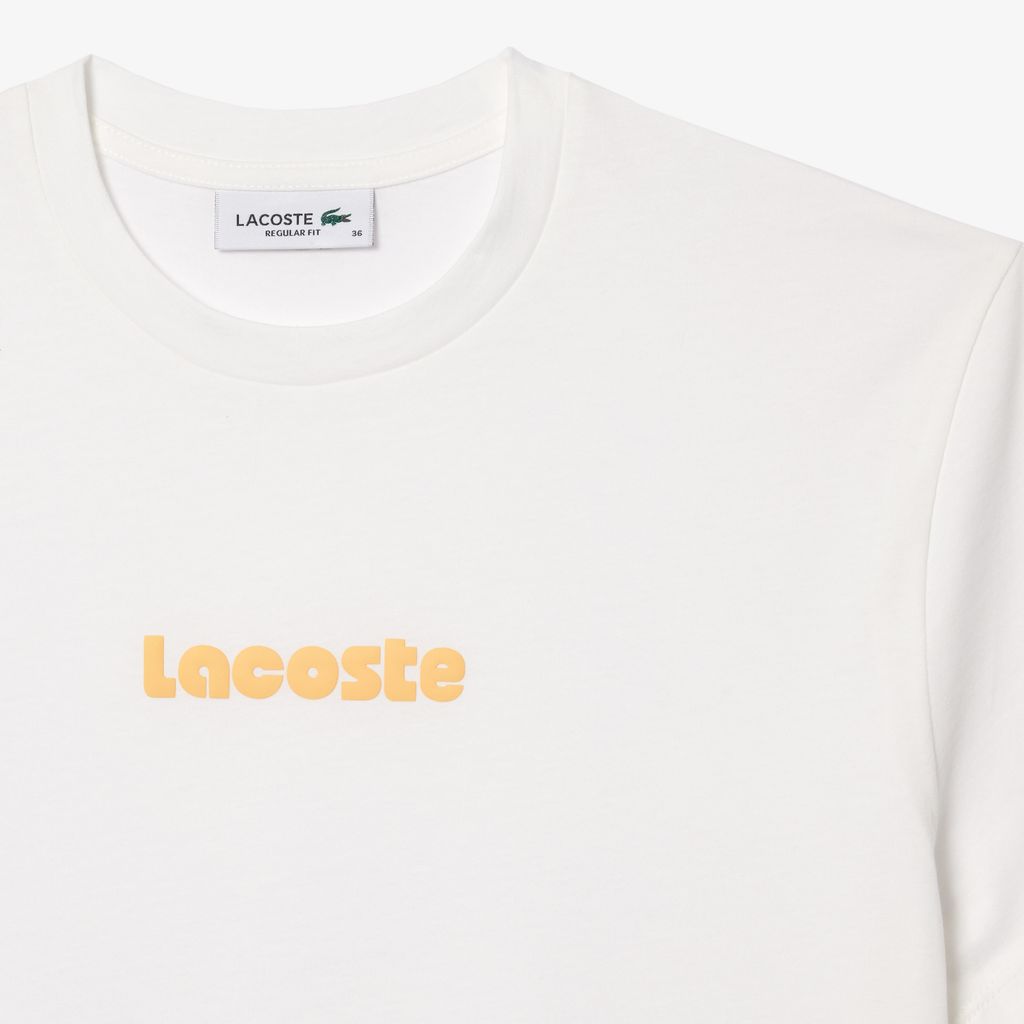 Áo Thun Lacoste Nữ Vintage Chất Liệu Cotton Mềm Họa Tiết In