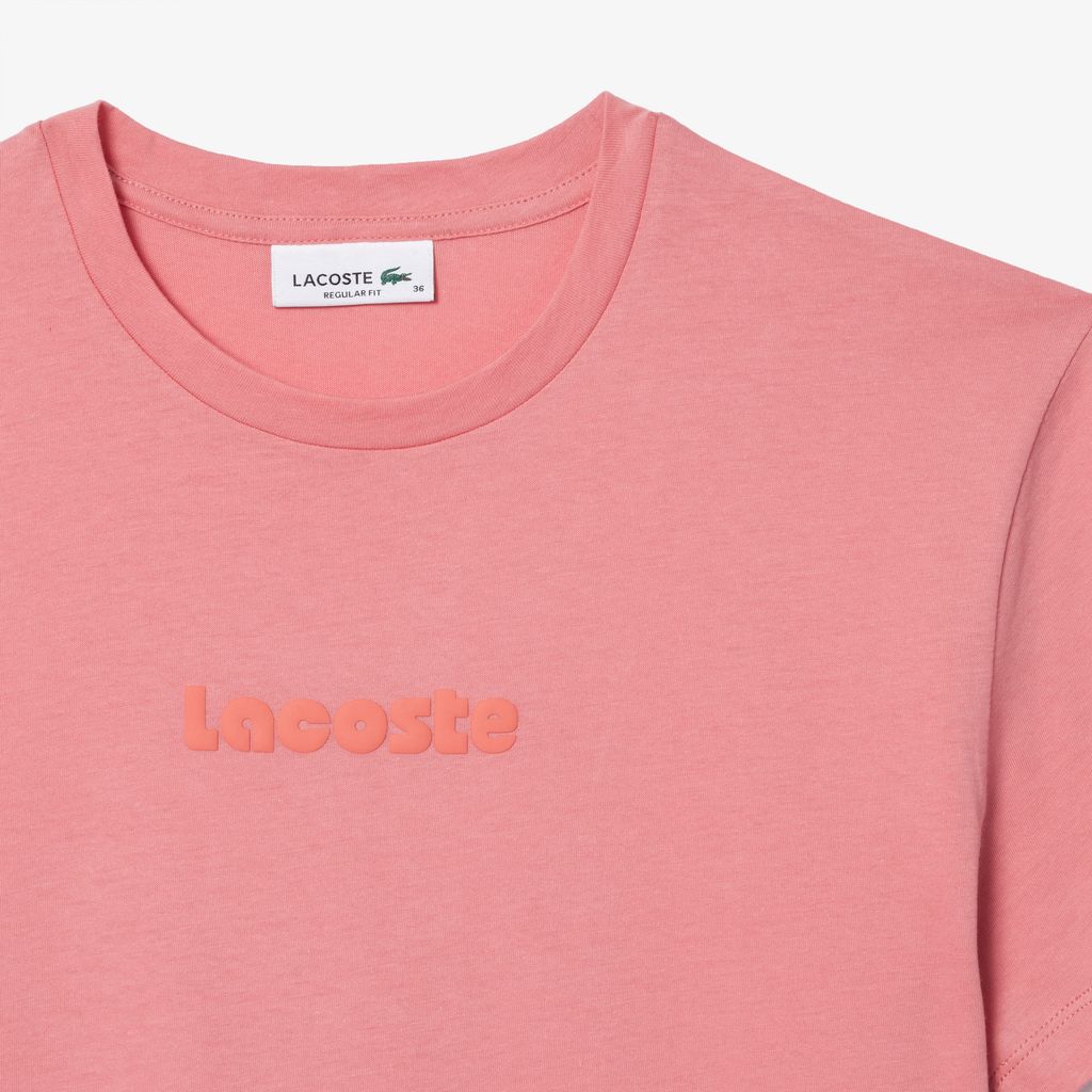 Áo Thun Lacoste Nữ Vintage Chất Liệu Cotton Mềm Họa Tiết In