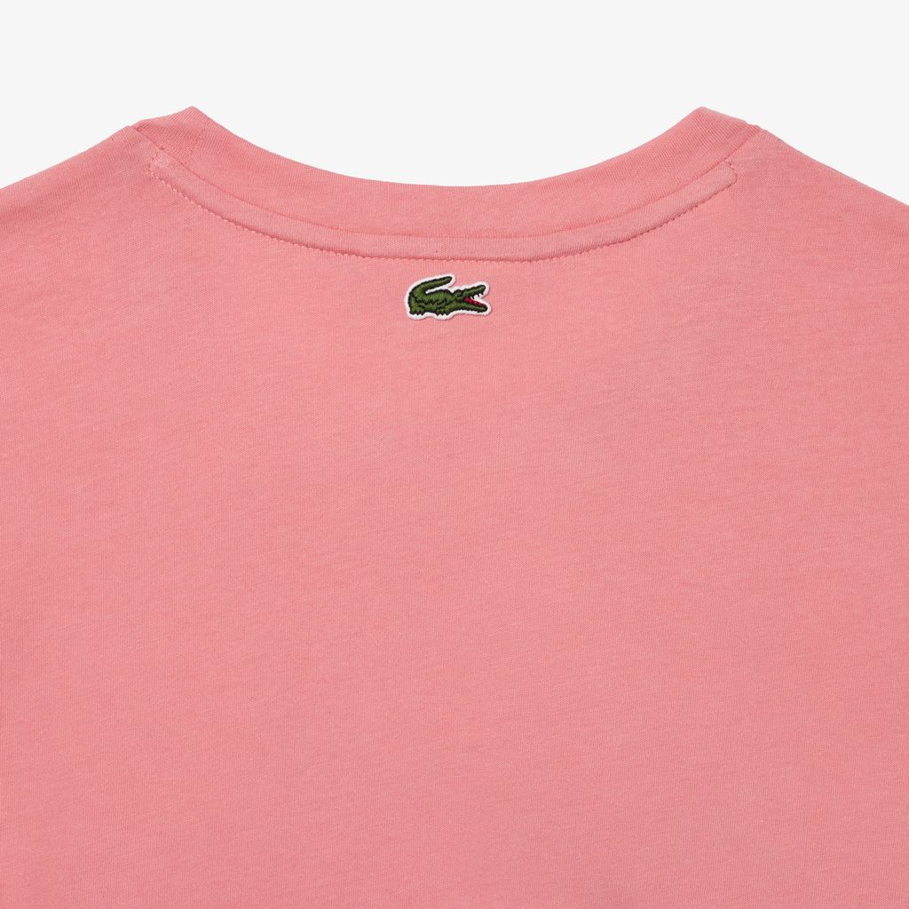 Áo Thun Lacoste Nữ Vintage Chất Liệu Cotton Mềm Họa Tiết In