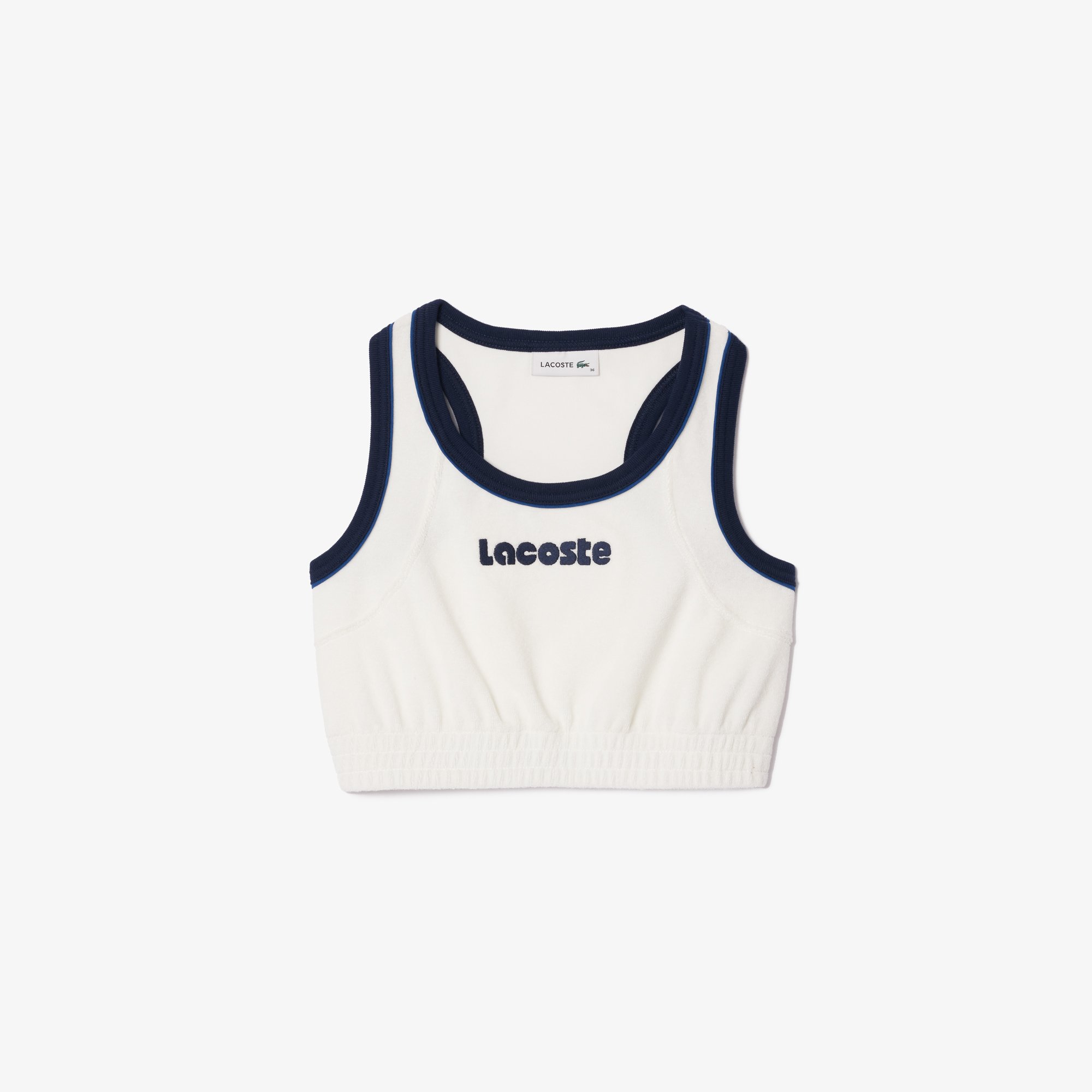 Áo Ngực Thể Thao Lacoste Nữ Thêu Logo Chất Liệu Terry Cotton