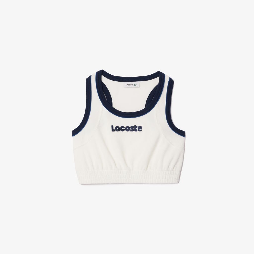 Áo Ngực Thể Thao Lacoste Nữ Thêu Logo Chất Liệu Terry Cotton