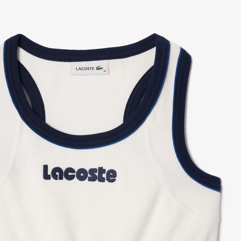 Áo Ngực Thể Thao Lacoste Nữ Thêu Logo Chất Liệu Terry Cotton