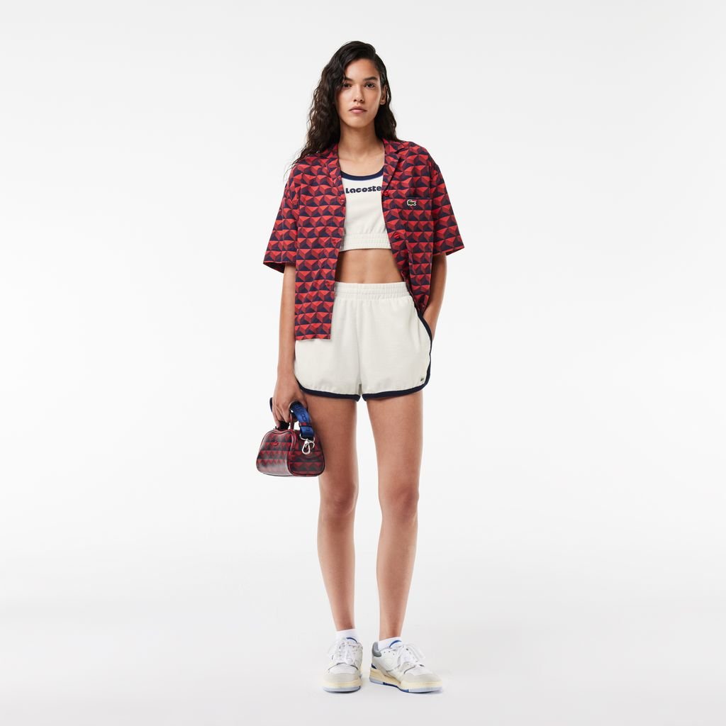 Áo Ngực Thể Thao Lacoste Nữ Thêu Logo Chất Liệu Terry Cotton