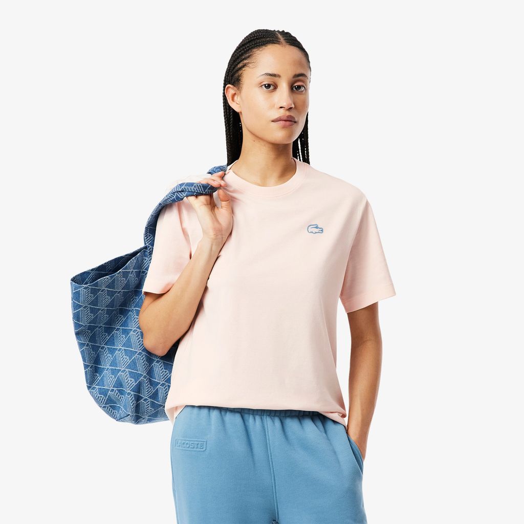 Áo Thun Lacoste Nữ Chất Liệu Jersey Hoạ Tiết In Cá Sấu
