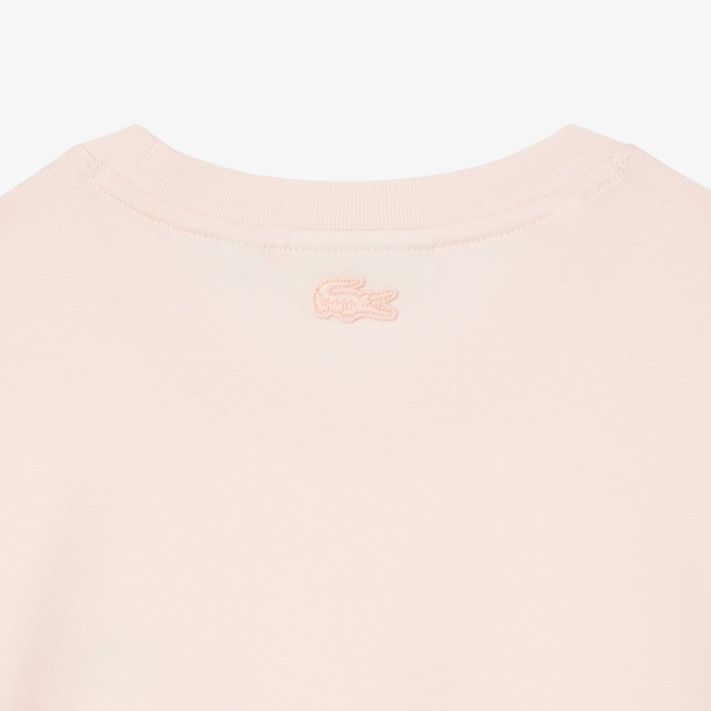 Áo Thun Lacoste Nữ Chất Liệu Jersey Hoạ Tiết In Cá Sấu