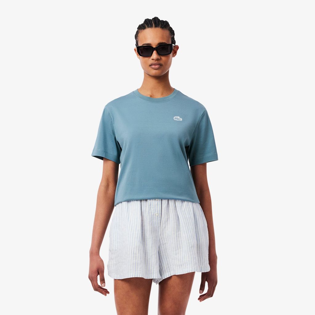 Áo Thun Lacoste Nữ Chất Liệu Jersey Hoạ Tiết In Cá Sấu