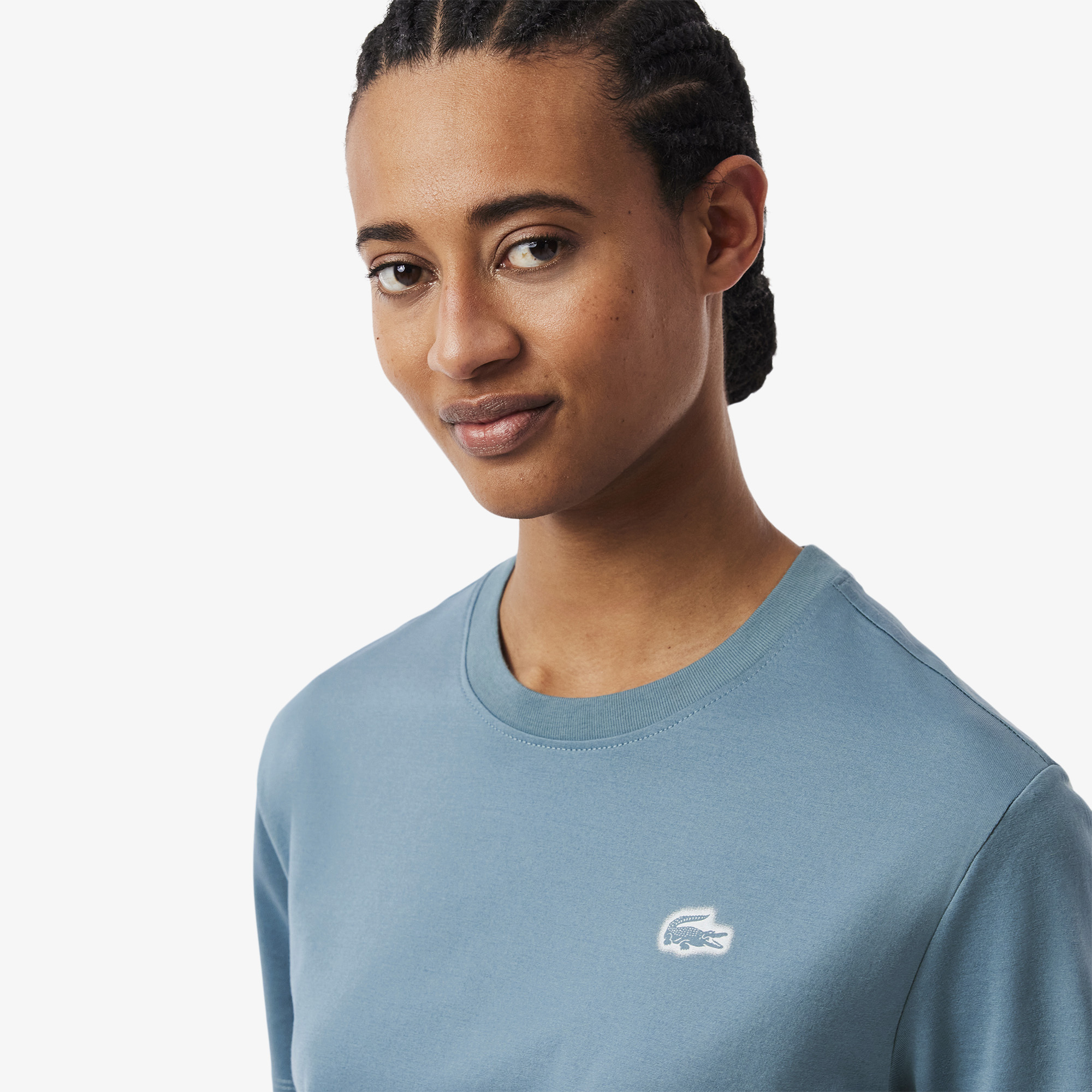 Áo Thun Lacoste Nữ Chất Liệu Jersey Hoạ Tiết In Cá Sấu