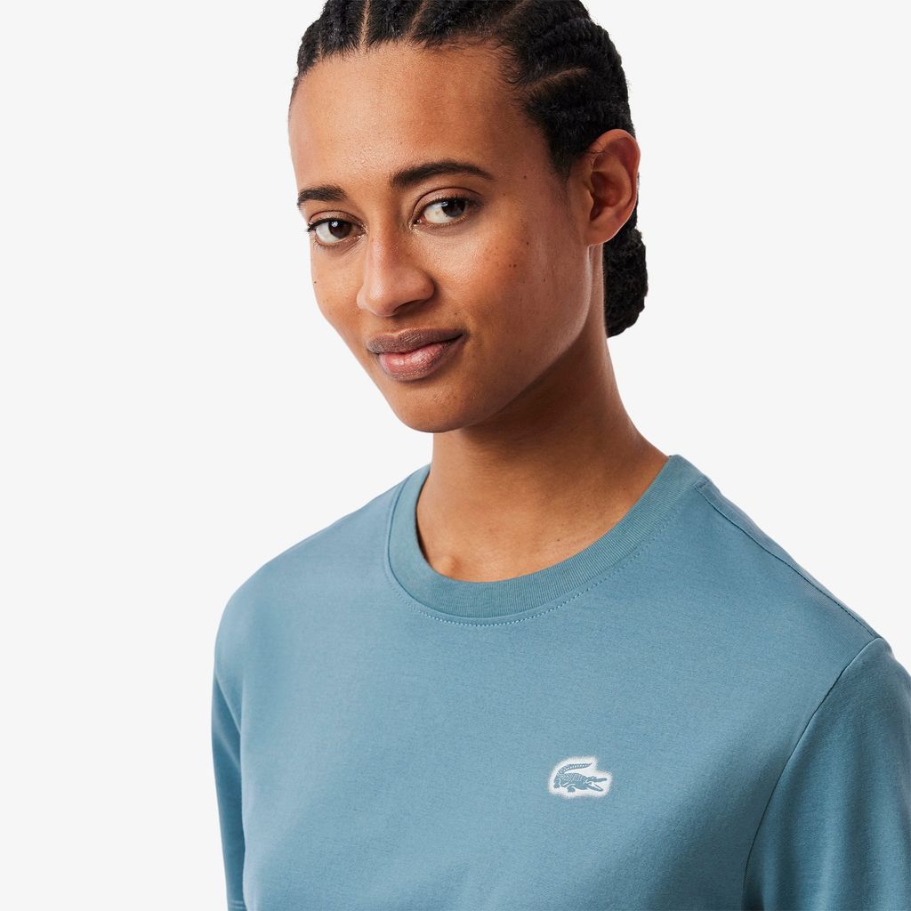 Áo Thun Lacoste Nữ Chất Liệu Jersey Hoạ Tiết In Cá Sấu