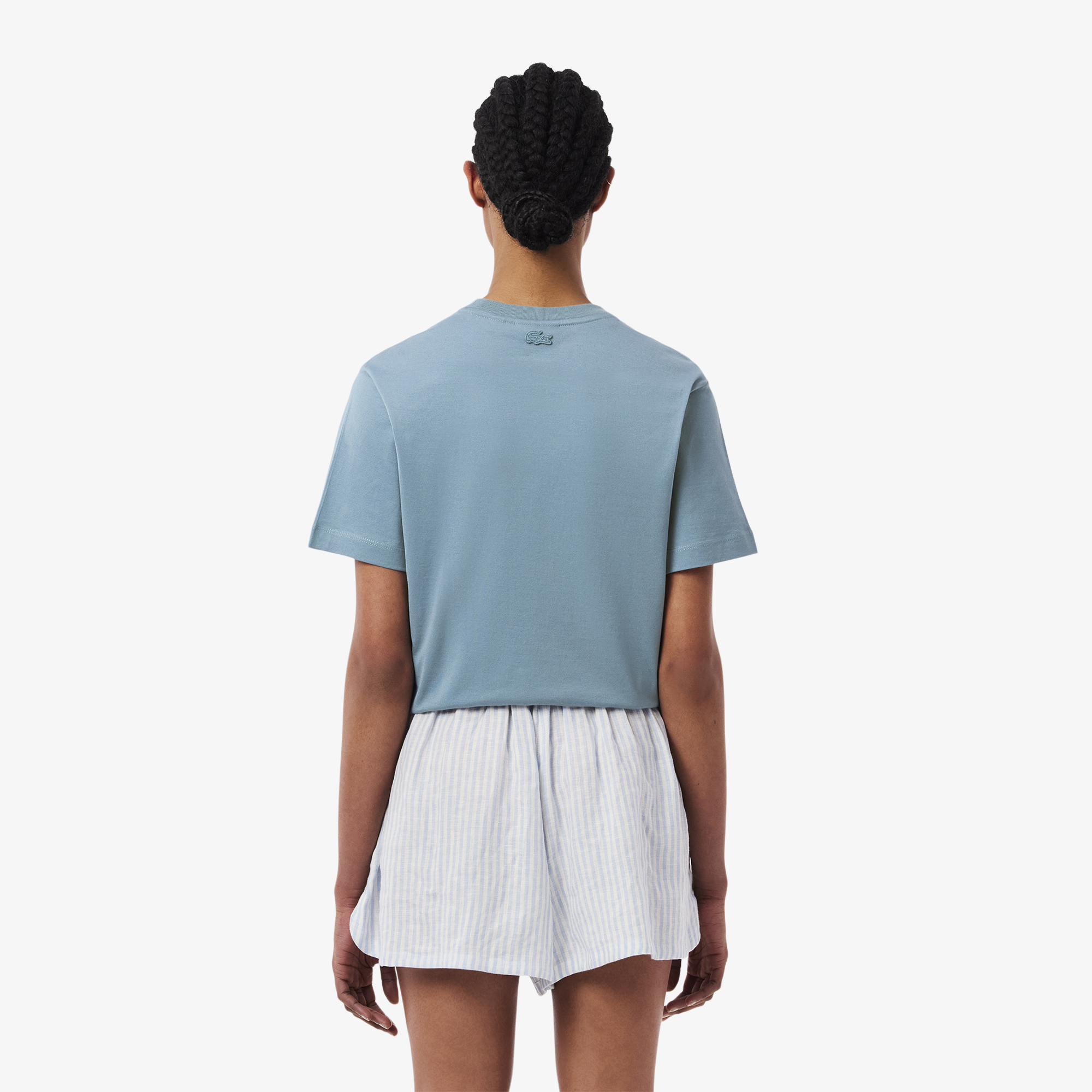 Áo Thun Lacoste Nữ Chất Liệu Jersey Hoạ Tiết In Cá Sấu