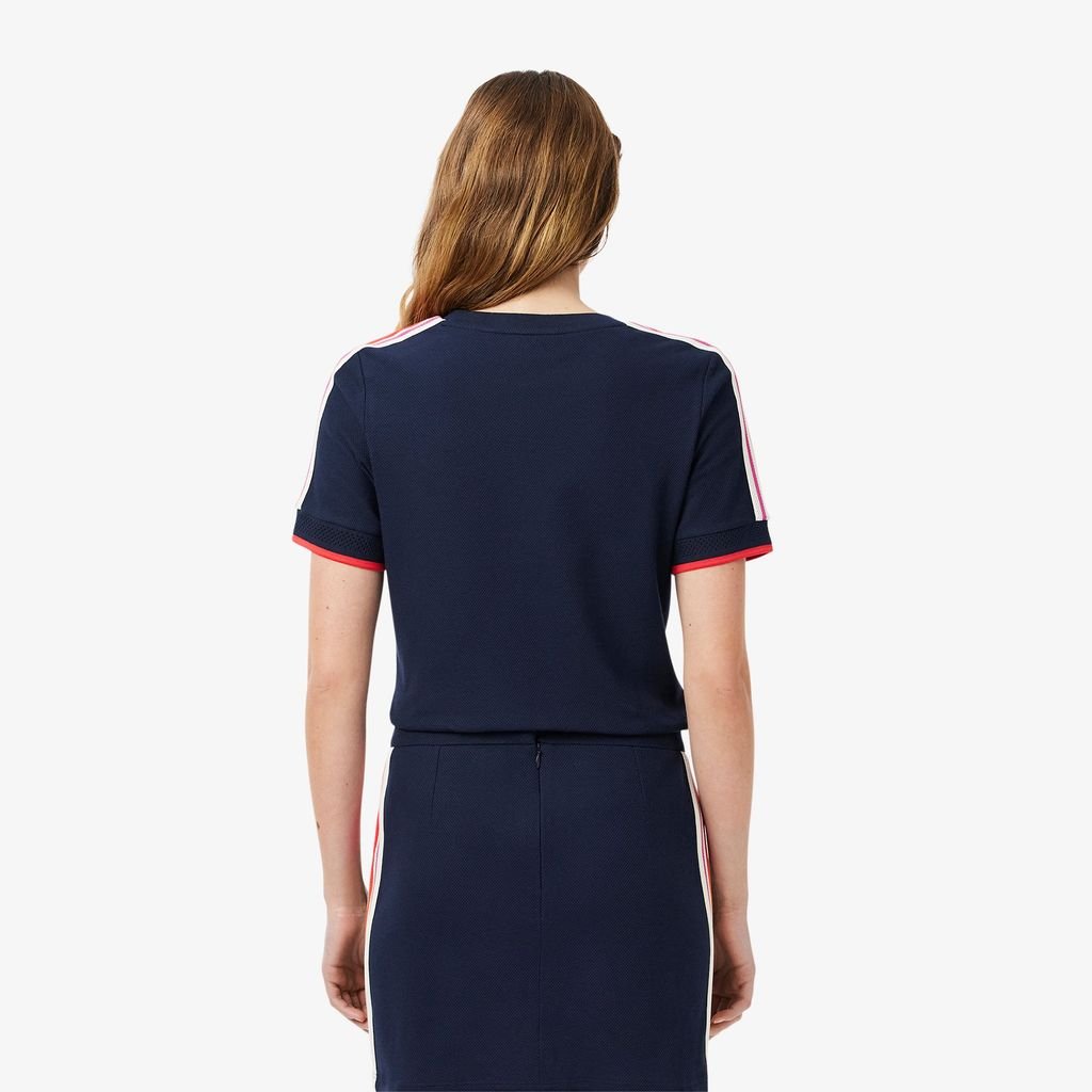 Áo Thun Lacoste Nữ Chất Liệu Kết Cấu Piqué Sản Xuất Tại Pháp