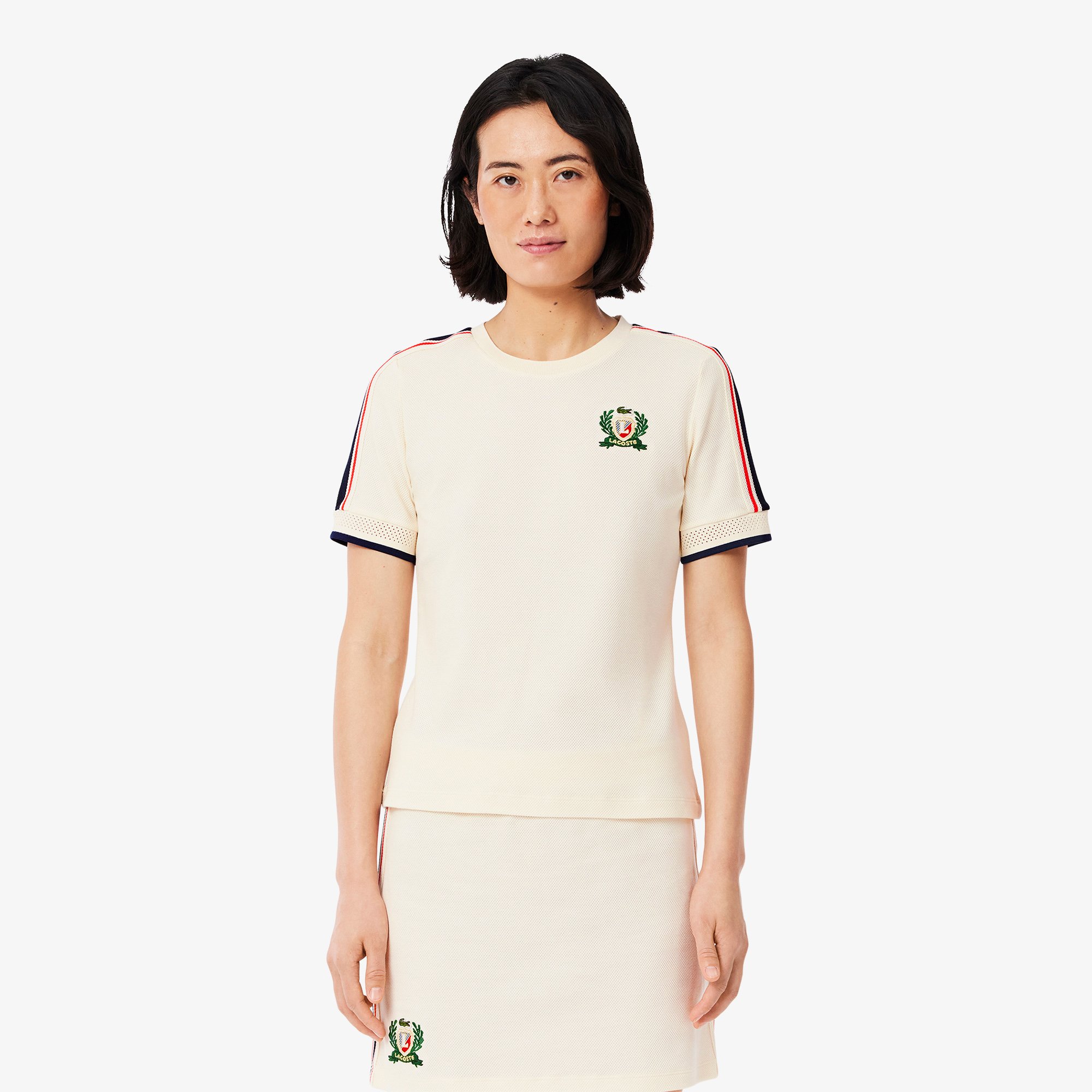 Áo Thun Lacoste Nữ Chất Liệu Kết Cấu Piqué Sản Xuất Tại Pháp
