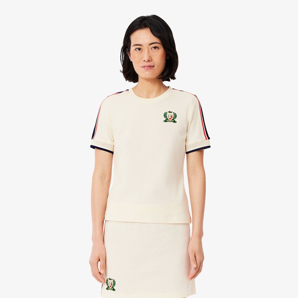 Áo Thun Lacoste Nữ Chất Liệu Kết Cấu Piqué Sản Xuất Tại Pháp