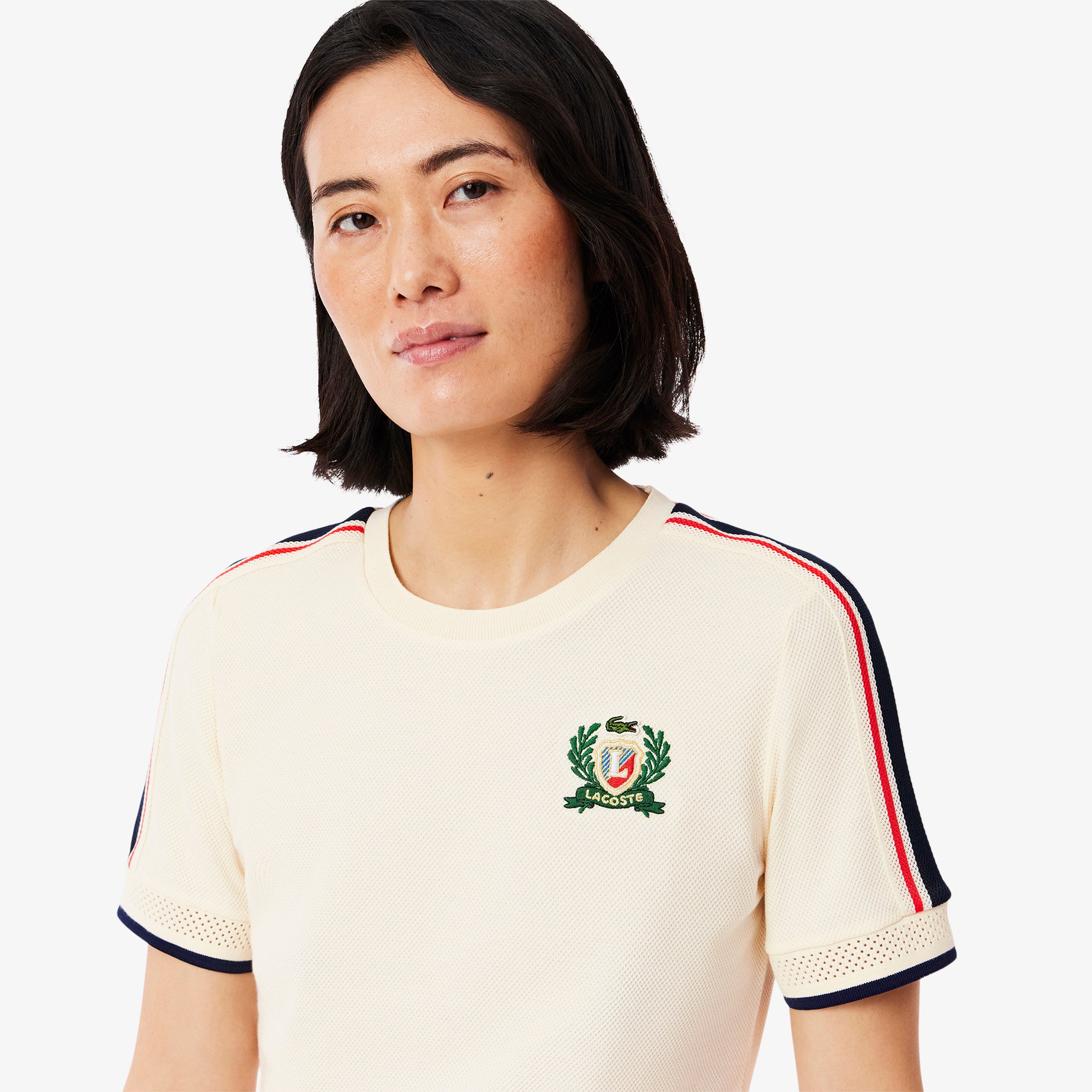 Áo Thun Lacoste Nữ Chất Liệu Kết Cấu Piqué Sản Xuất Tại Pháp