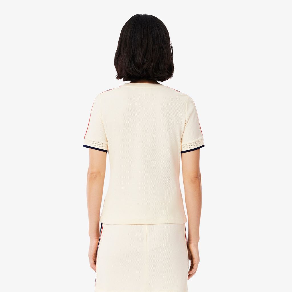 Áo Thun Lacoste Nữ Chất Liệu Kết Cấu Piqué Sản Xuất Tại Pháp