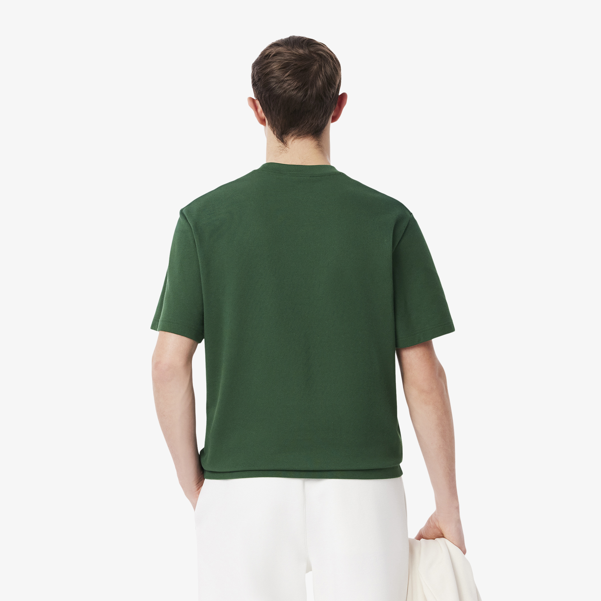 Áo Thun Lacoste Nam Chất Liệu Piqué Thêu Huy Hiệu