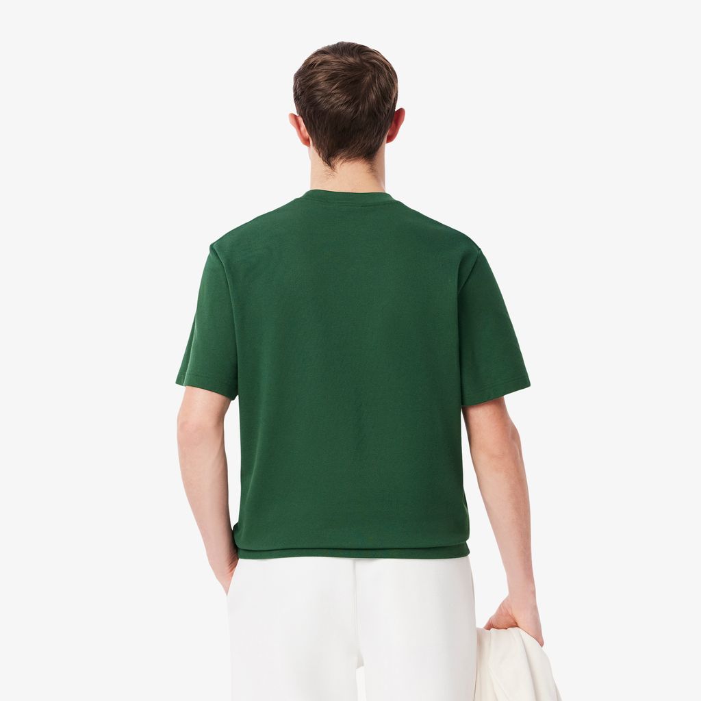 Áo Thun Lacoste Nam Chất Liệu Piqué Thêu Huy Hiệu