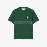 Áo Thun Lacoste Nam Chất Liệu Piqué Thêu Huy Hiệu