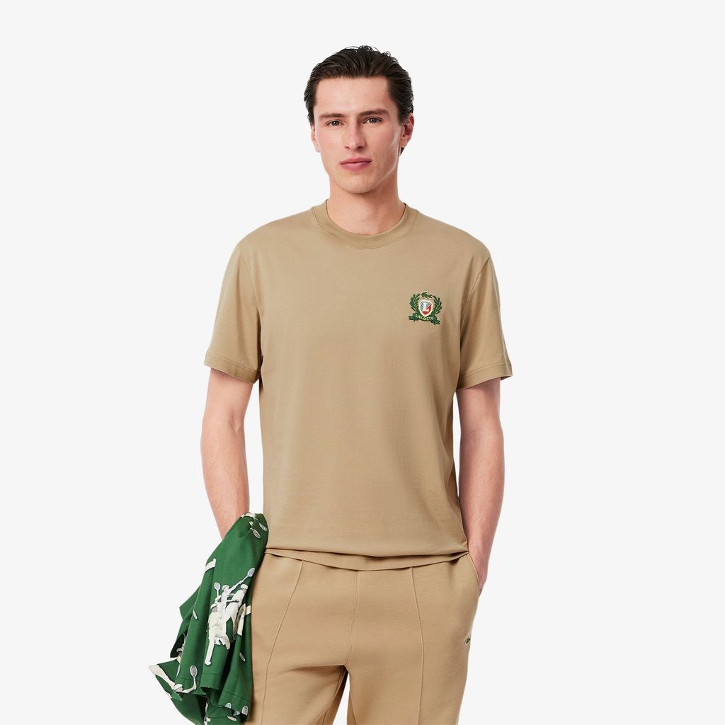 Áo Thun Lacoste Nam Thêu Huy Hiệu Sản Xuất Tại Pháp