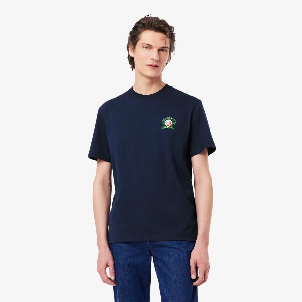 Áo Thun Lacoste Nam Thêu Huy Hiệu Sản Xuất Tại Pháp