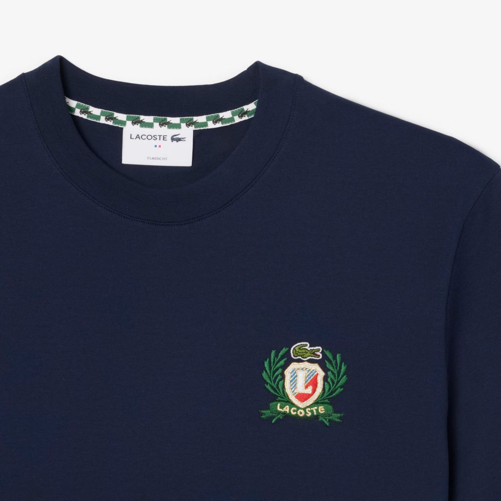 Áo Thun Lacoste Nam Thêu Huy Hiệu Sản Xuất Tại Pháp