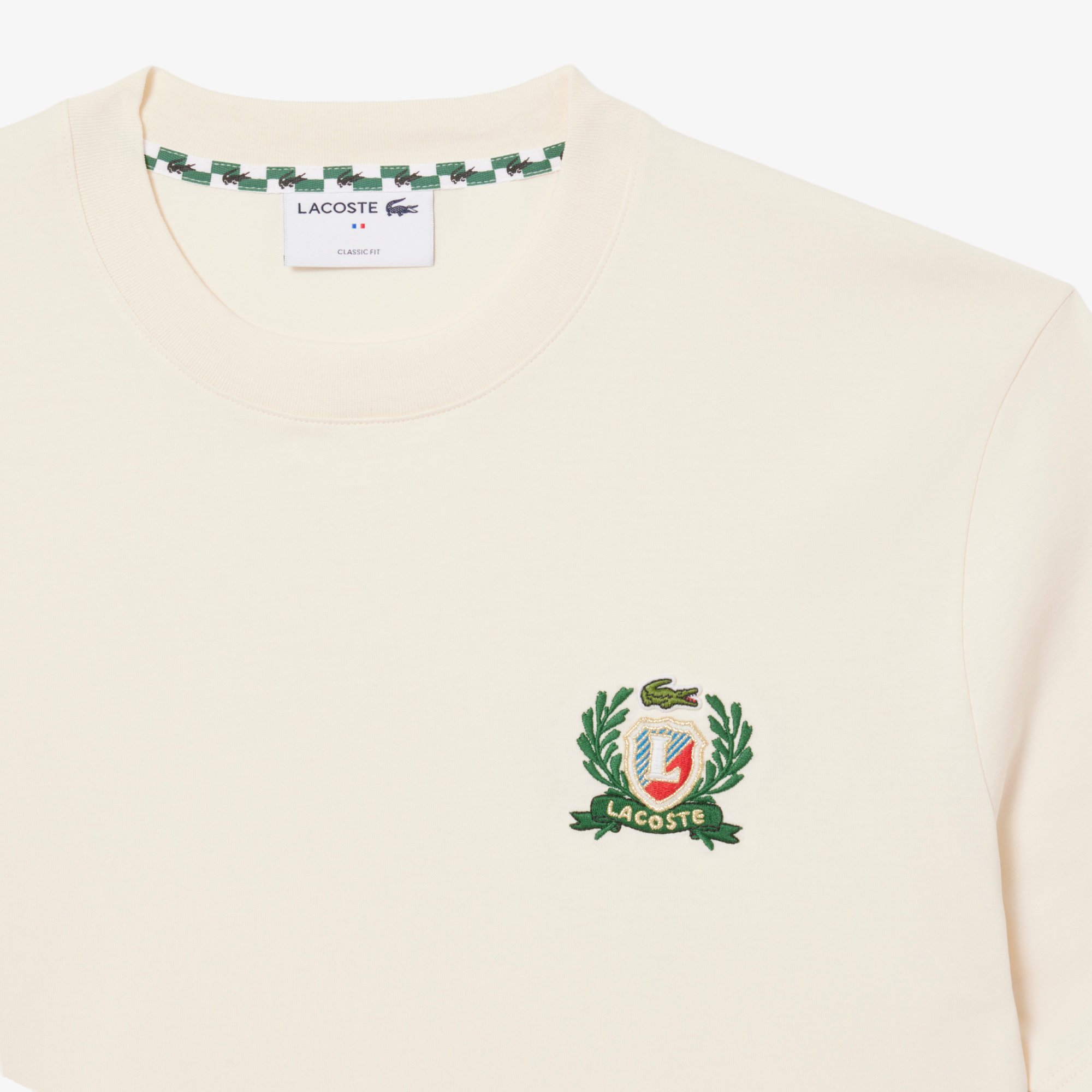 Áo Thun Lacoste Nam Thêu Huy Hiệu Sản Xuất Tại Pháp
