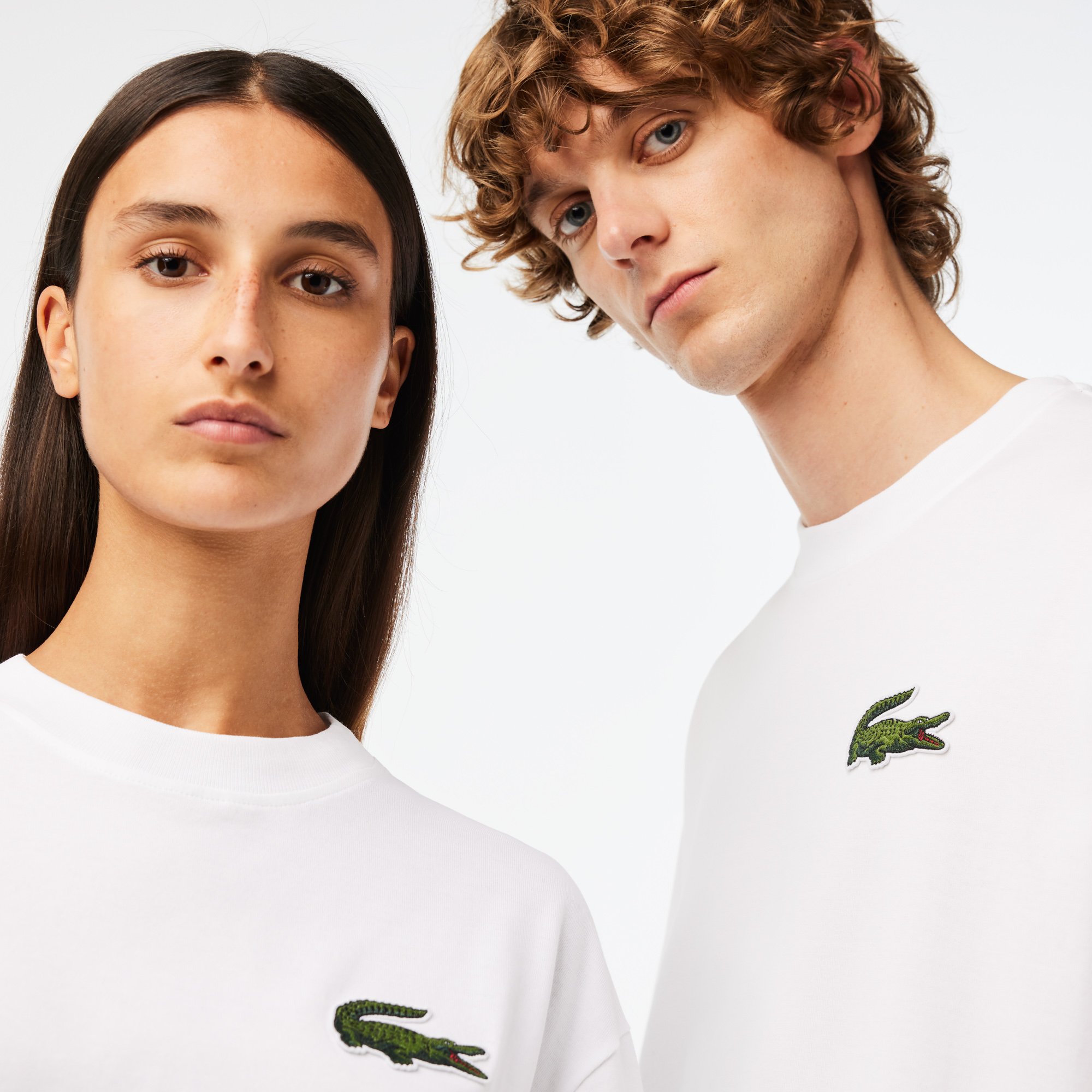 Áo Thun Lacoste Unisex Dáng Rộng Chất Liệu Cotton Dày