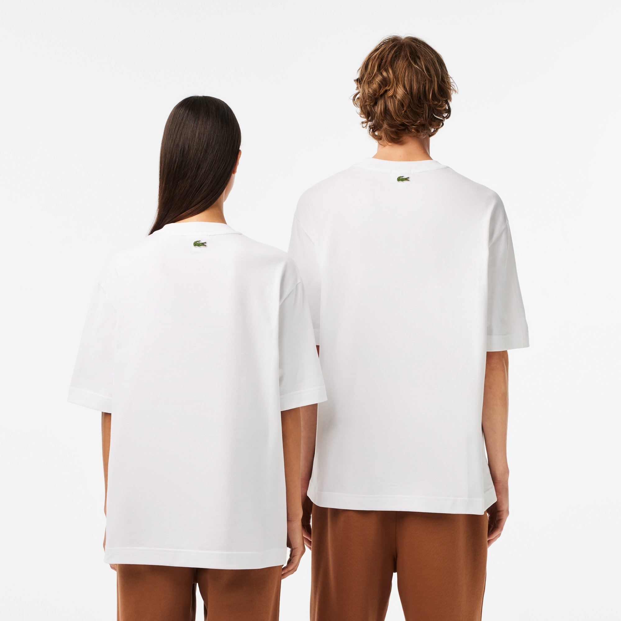 Áo Thun Lacoste Unisex Dáng Rộng Chất Liệu Cotton Dày
