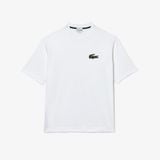 Áo Thun Lacoste Unisex Dáng Rộng Chất Liệu Cotton Dày