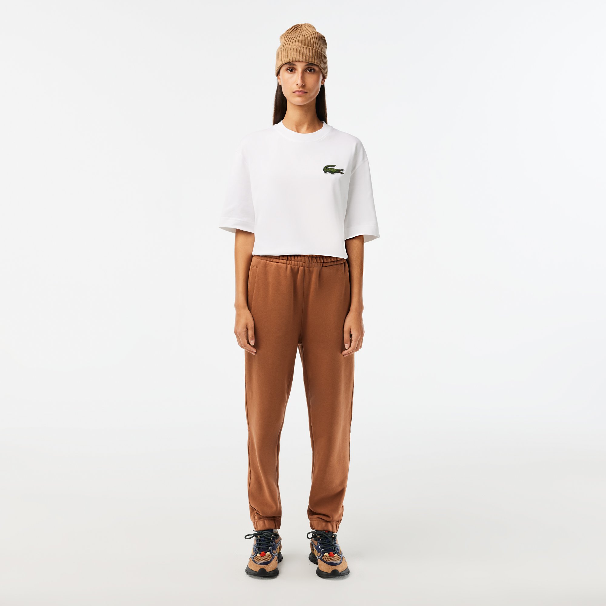 Áo Thun Lacoste Unisex Dáng Rộng Chất Liệu Cotton Dày