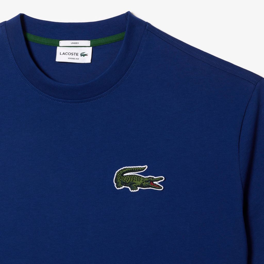 Áo Thun Lacoste Unisex Dáng Rộng Chất Liệu Cotton Dày