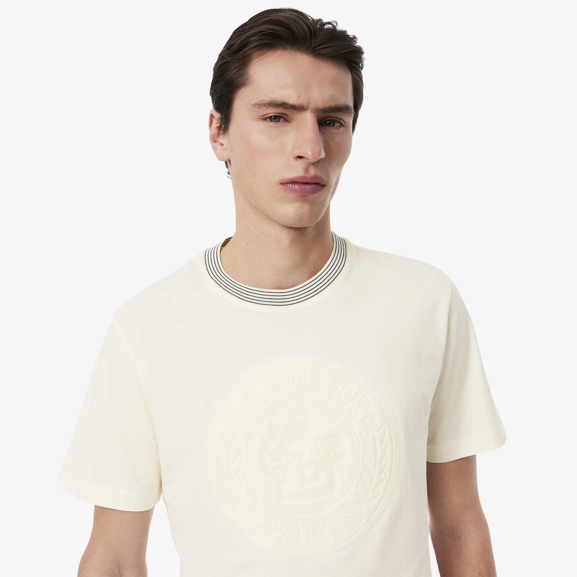 Áo Thun Lacoste Nam Chất Liệu Cotton Jersey Hoạ Tiết Thêu