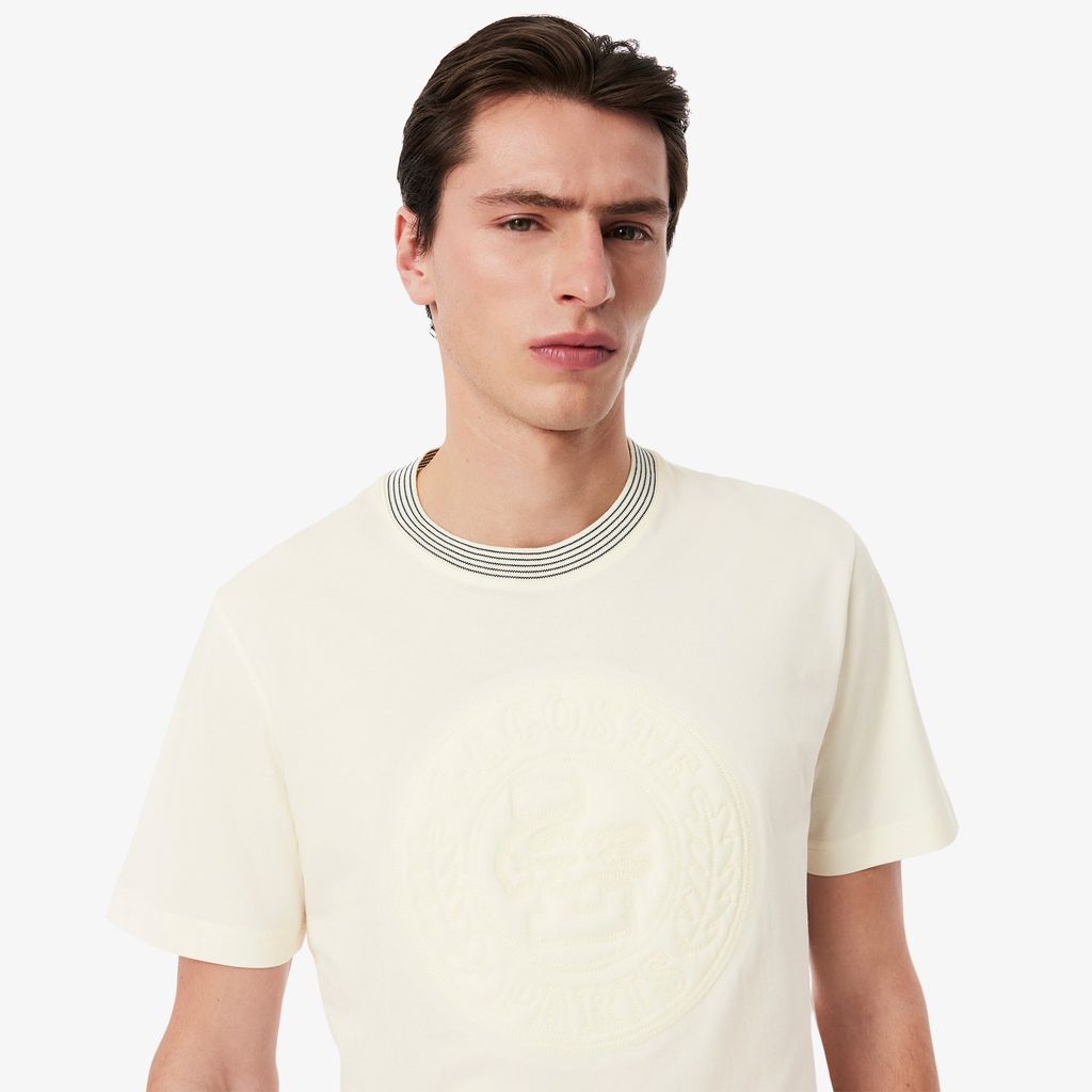 Áo Thun Lacoste Nam Chất Liệu Cotton Jersey Hoạ Tiết Thêu