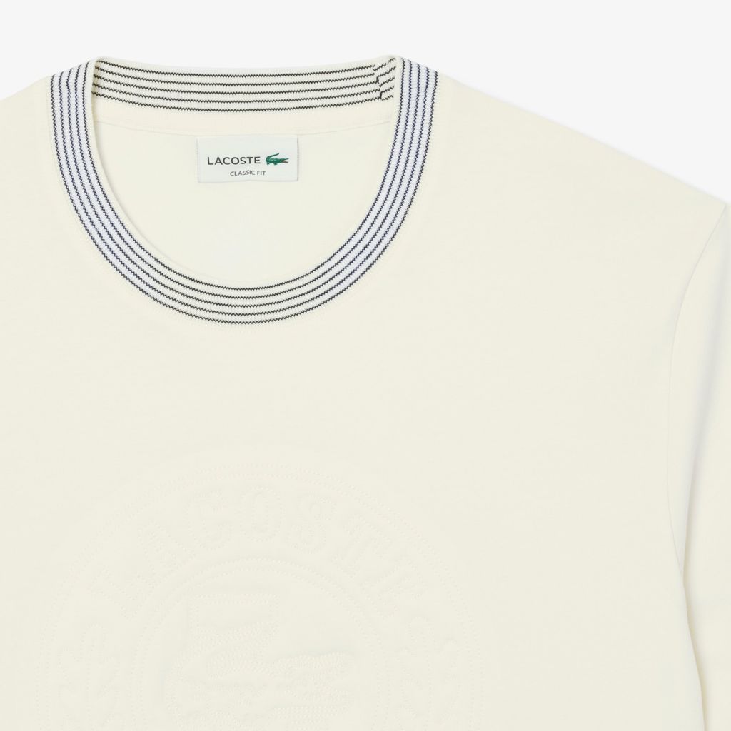 Áo Thun Lacoste Nam Chất Liệu Cotton Jersey Hoạ Tiết Thêu