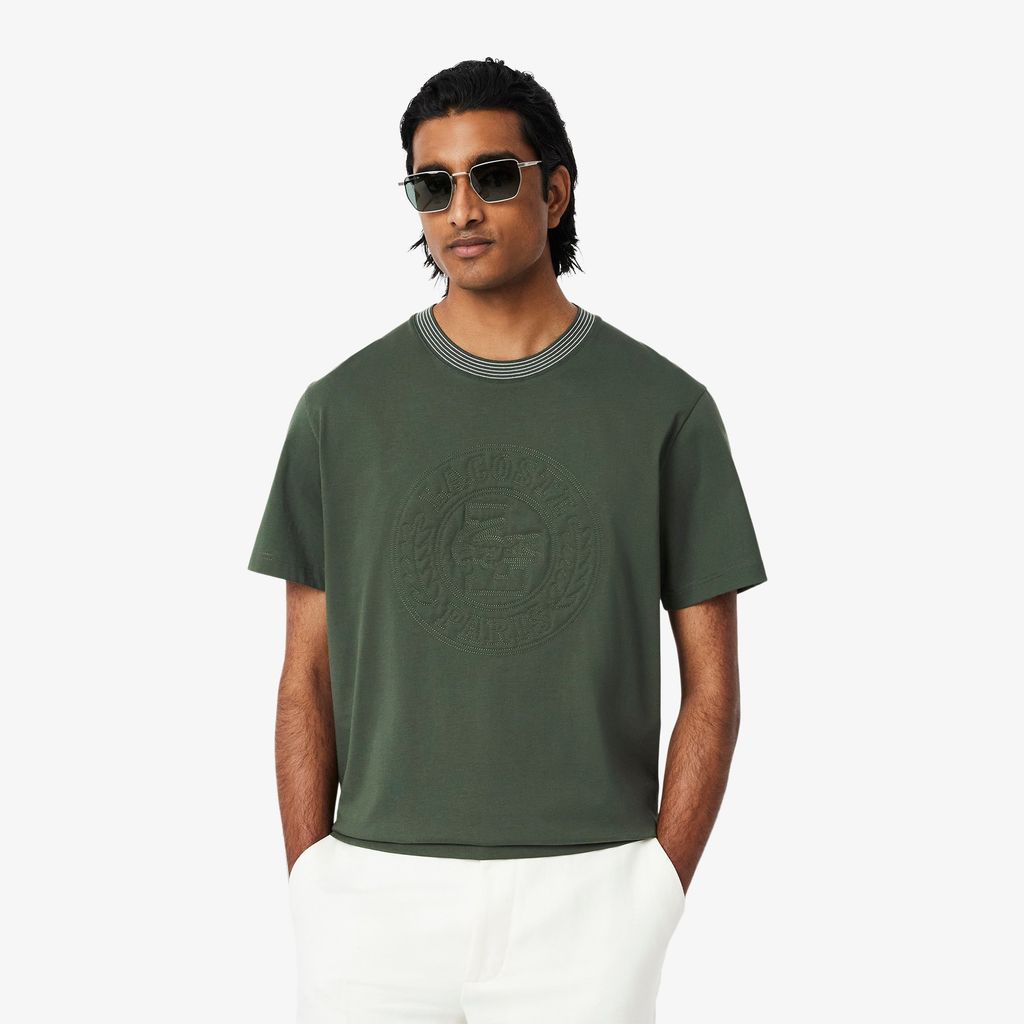 Áo Thun Lacoste Nam Chất Liệu Cotton Jersey Hoạ Tiết Thêu