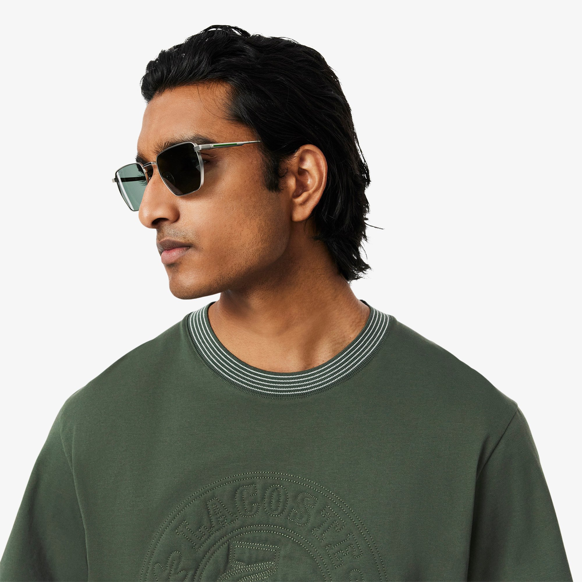 Áo Thun Lacoste Nam Chất Liệu Cotton Jersey Hoạ Tiết Thêu