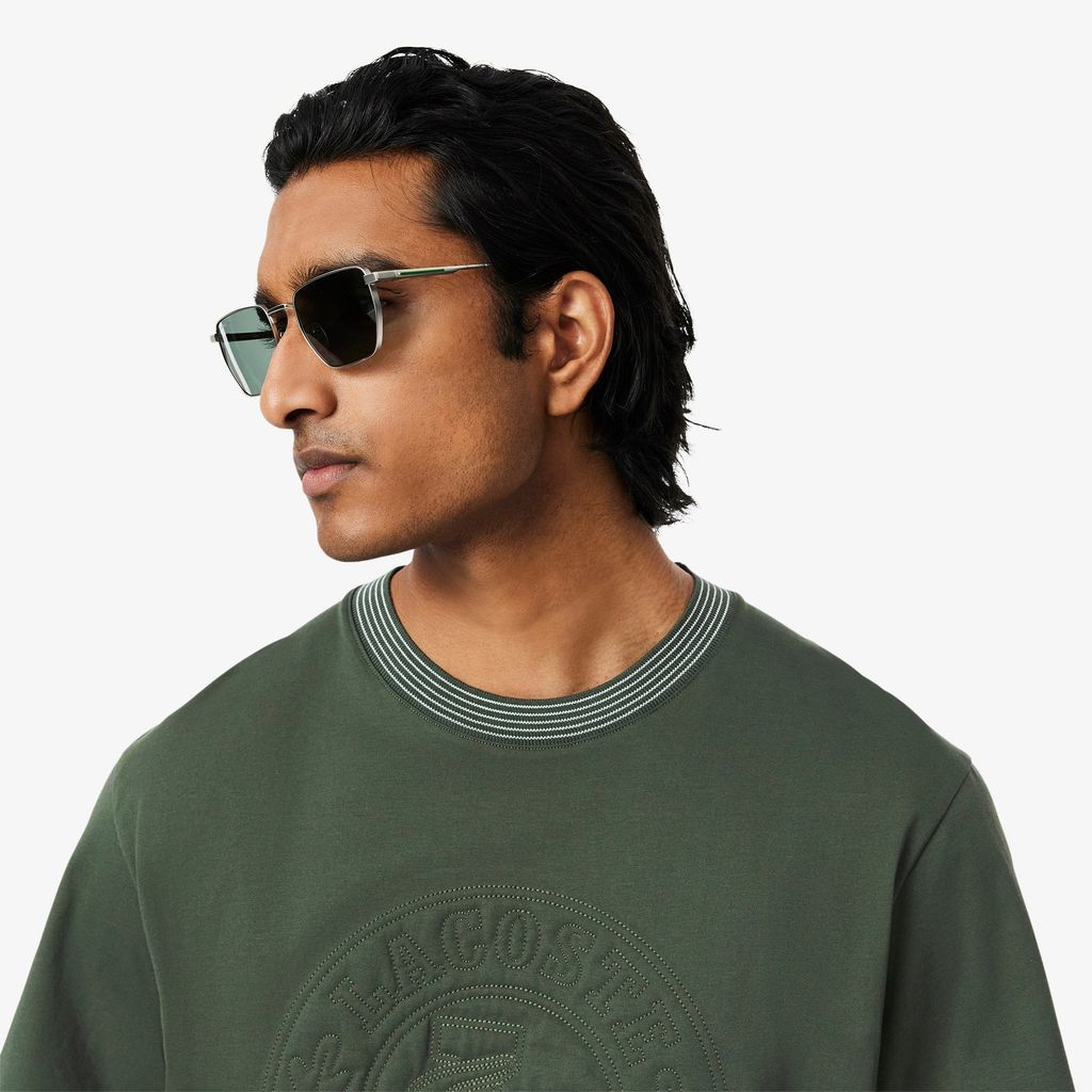 Áo Thun Lacoste Nam Chất Liệu Cotton Jersey Hoạ Tiết Thêu