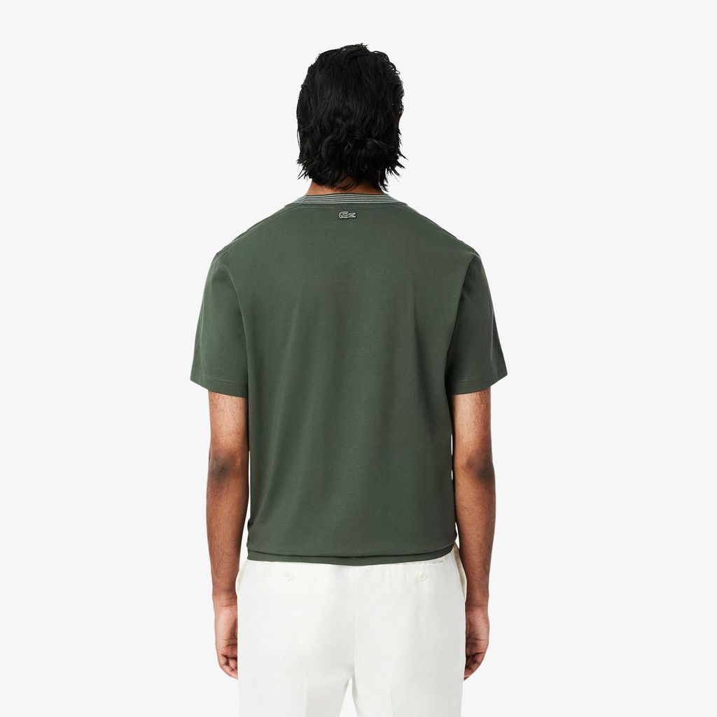 Áo Thun Lacoste Nam Chất Liệu Cotton Jersey Hoạ Tiết Thêu