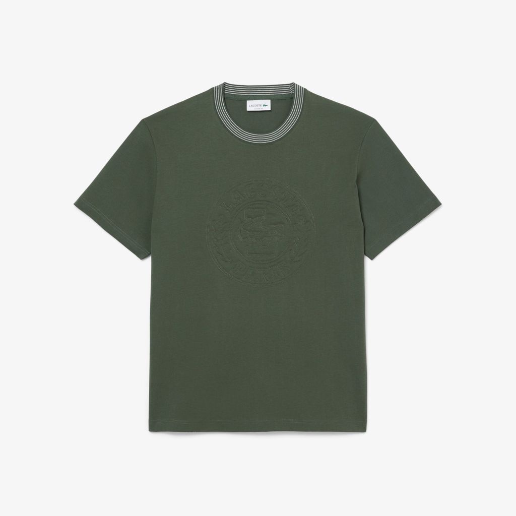 Áo Thun Lacoste Nam Chất Liệu Cotton Jersey Hoạ Tiết Thêu