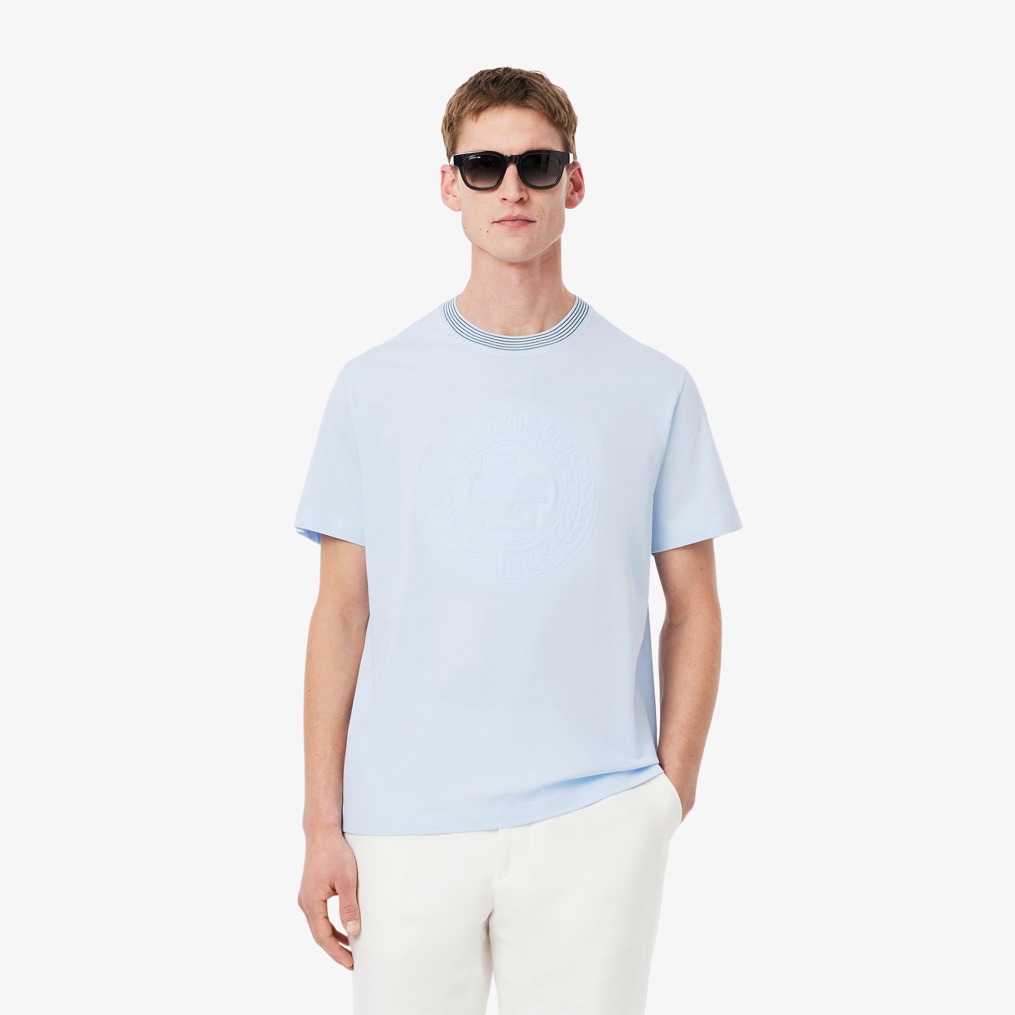 Áo Thun Lacoste Nam Chất Liệu Cotton Jersey Hoạ Tiết Thêu