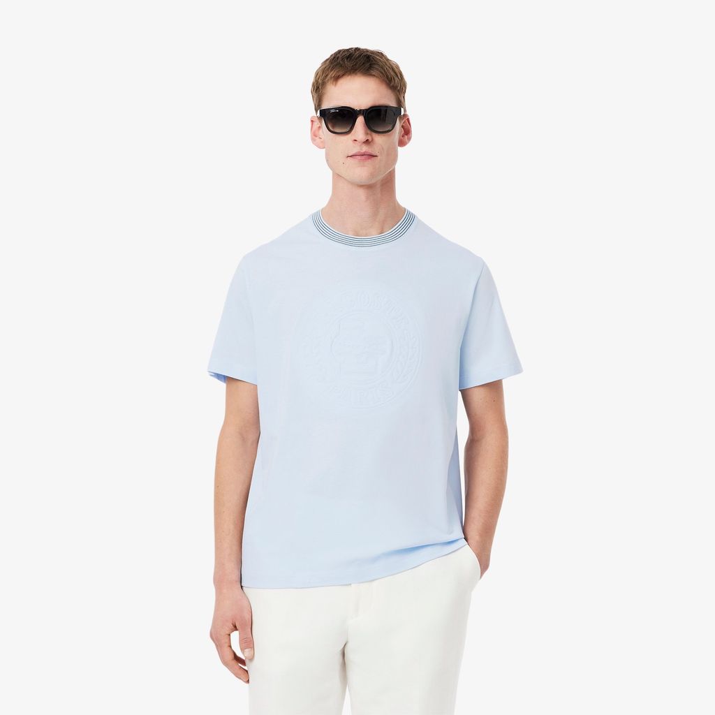 Áo Thun Lacoste Nam Chất Liệu Cotton Jersey Hoạ Tiết Thêu