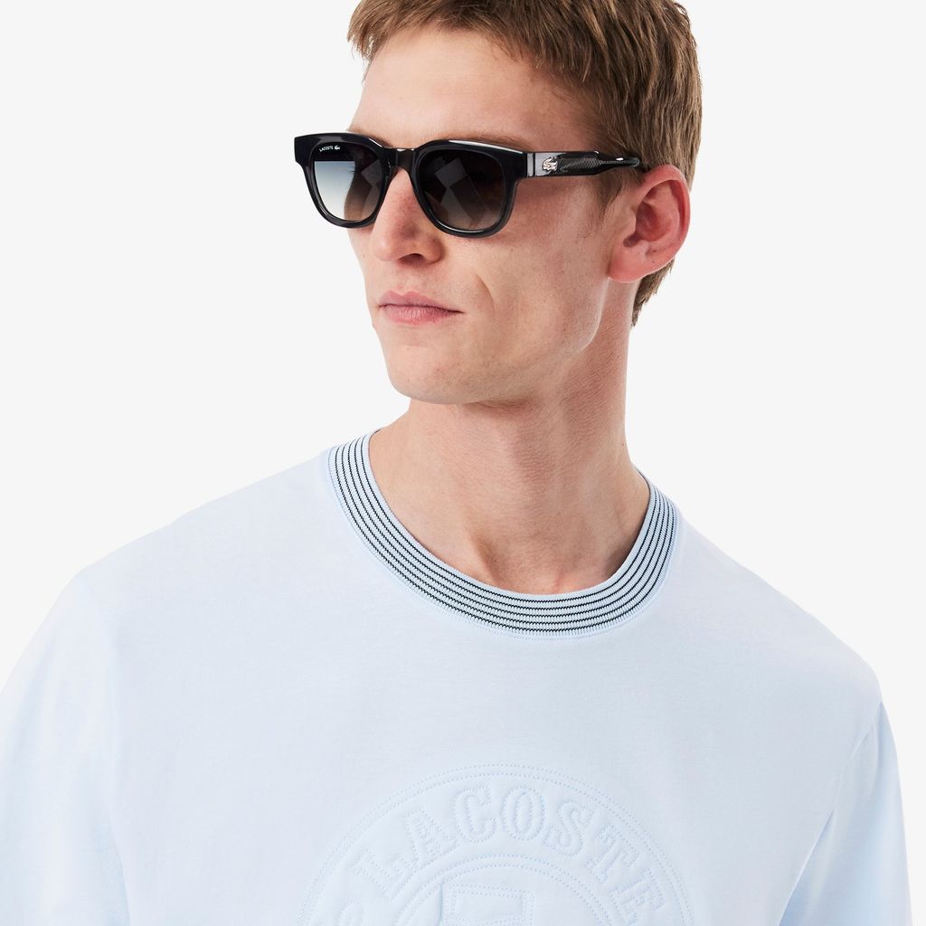 Áo Thun Lacoste Nam Chất Liệu Cotton Jersey Hoạ Tiết Thêu
