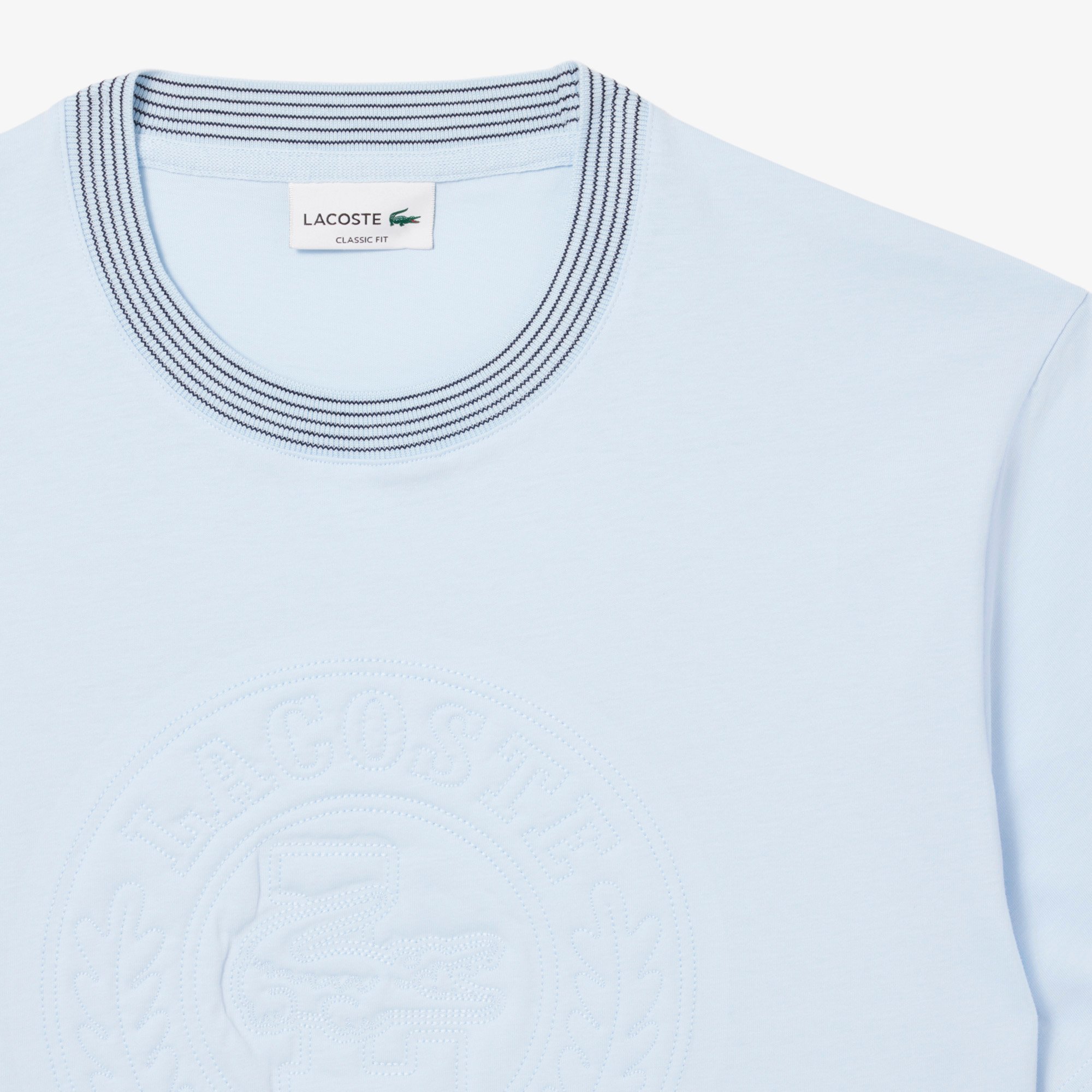 Áo Thun Lacoste Nam Chất Liệu Cotton Jersey Hoạ Tiết Thêu