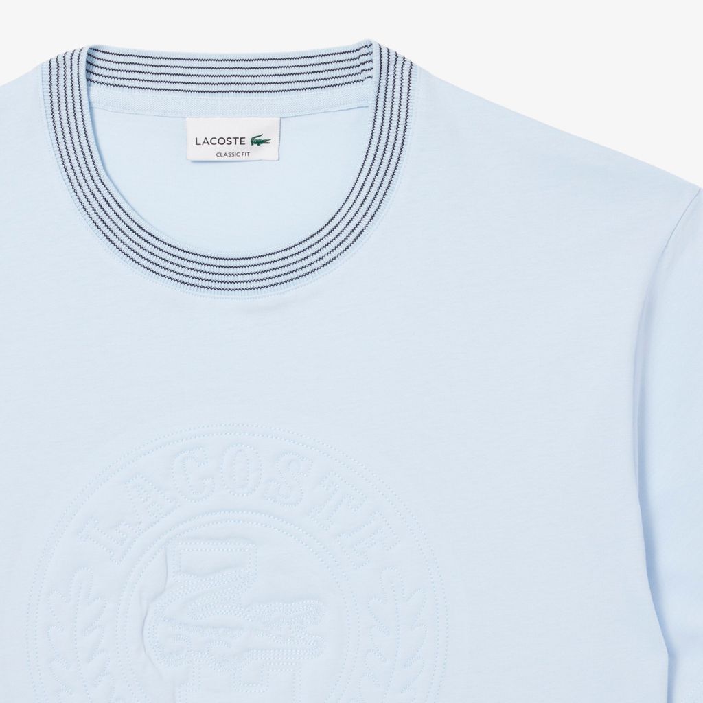 Áo Thun Lacoste Nam Chất Liệu Cotton Jersey Hoạ Tiết Thêu