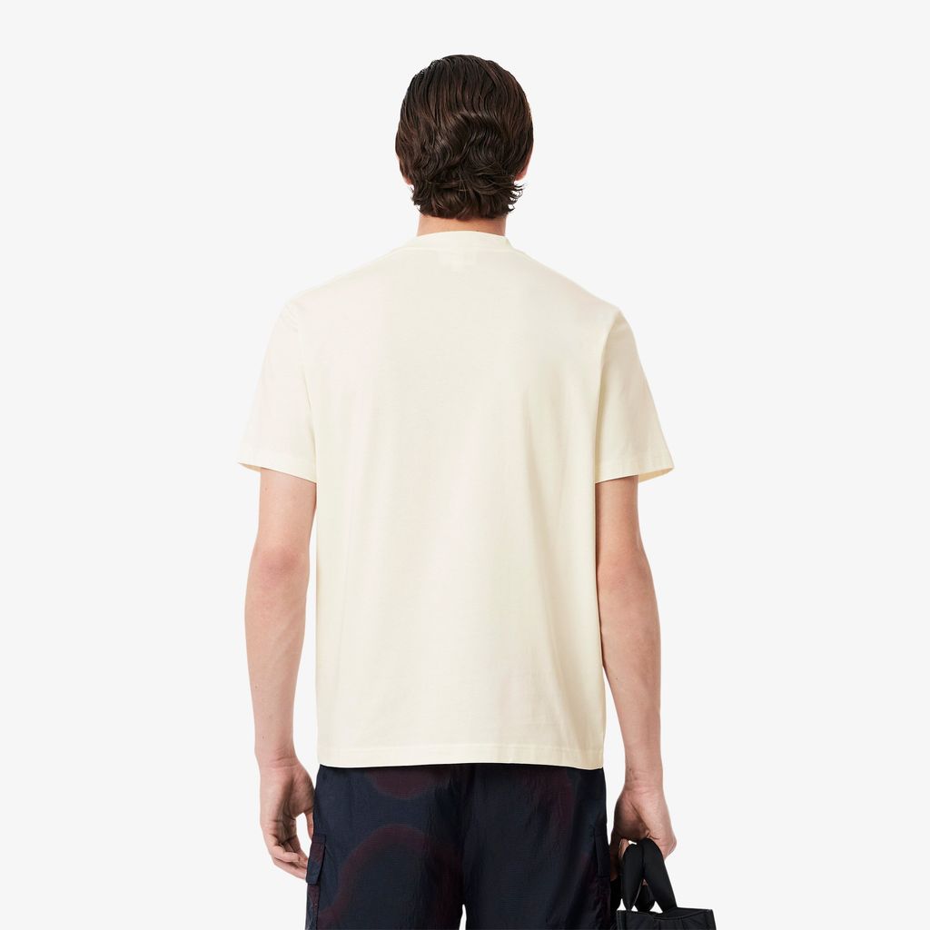 Áo Thun Lacoste Nam Chất Liệu Jersey In Huy Hiệu
